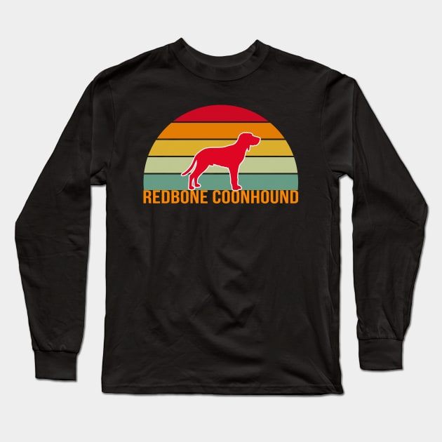 Redbone Coonhound Vintage Silhouette Long Sleeve T-Shirt by khoula252018